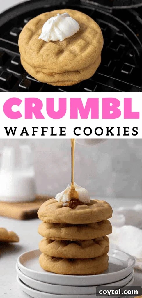 CRUMBL Waffle Cookies Crowned with Buttercream 16 waffle cookie on a waffle iron