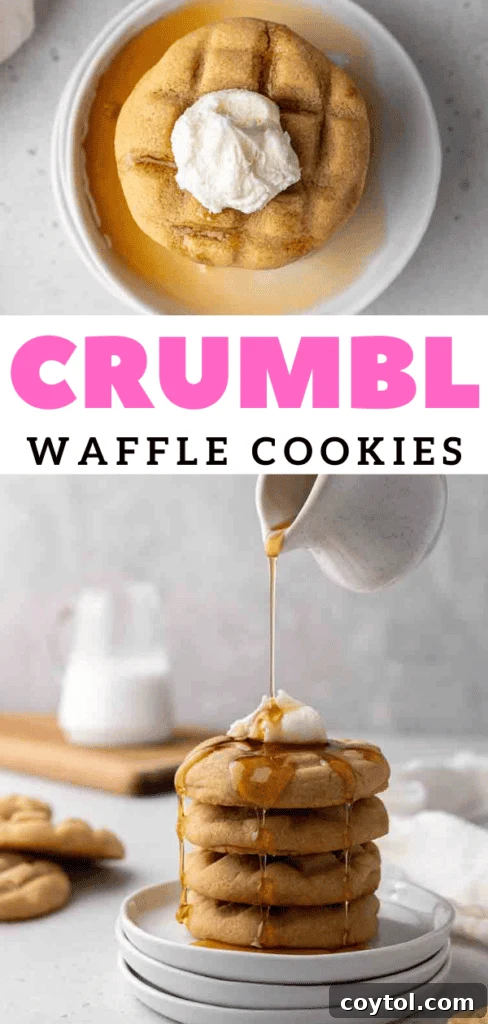 CRUMBL Waffle Cookies Crowned with Buttercream 17 waffle cookie on a waffle iron