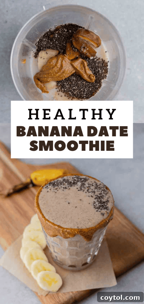 Golden Goodness Almond Banana Date Smoothie 10 Delicious and healthy banana date smoothie for a quick meal.