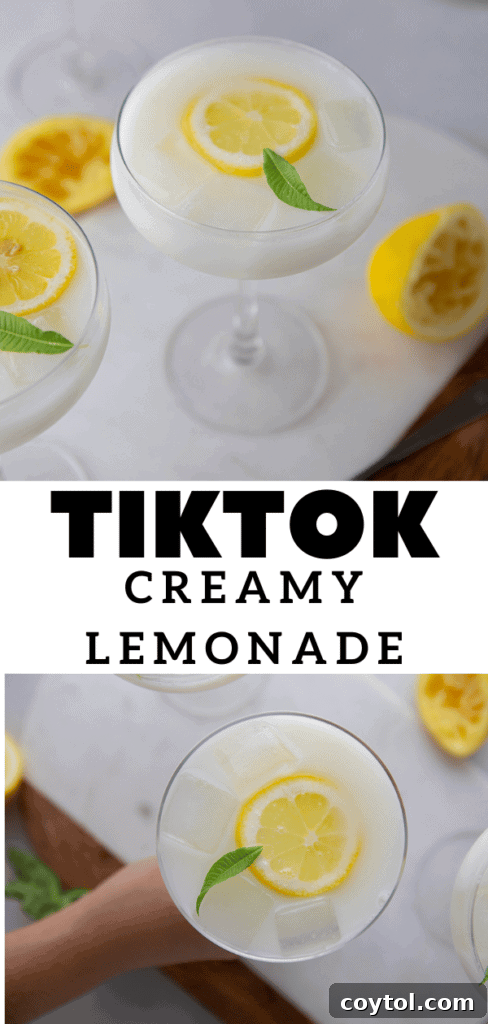 Easy creamy lemonade recipe with sweetened condensed milk on Pinterest, perfect for summer drinks