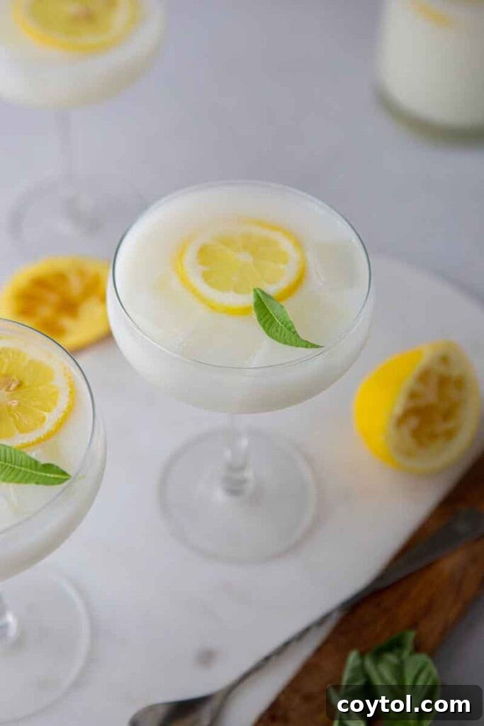 Perfectly chilled TikTok Creamy lemonade ready to be enjoyed on a hot day