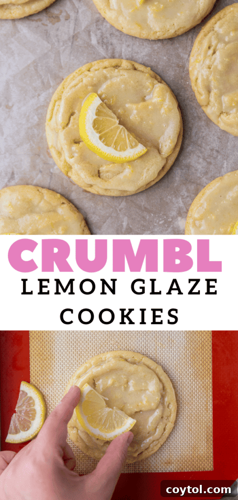 Effortless Bakery-Style Lemon Glaze Cookies 19 Summer cookies with fresh lemons, arranged for a Pinterest pin