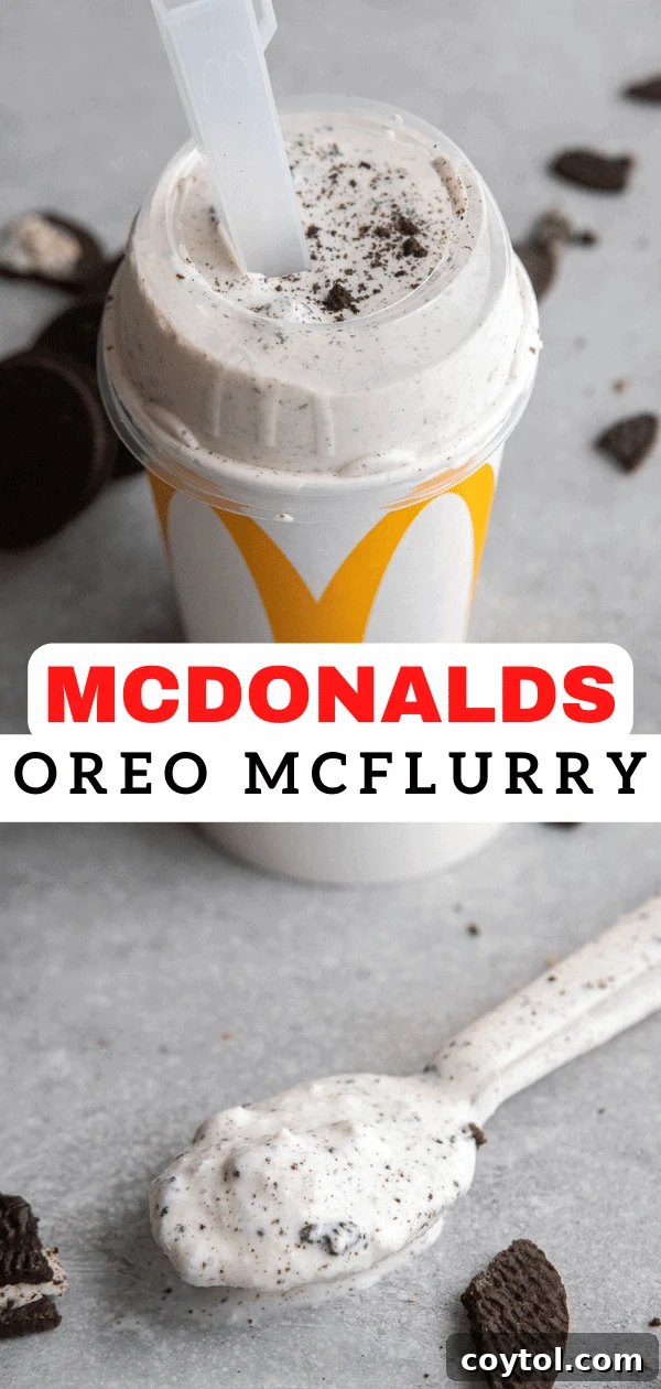 Pinterest graphic: DIY McDonald's McFlurry at Home, Simple and Delicious