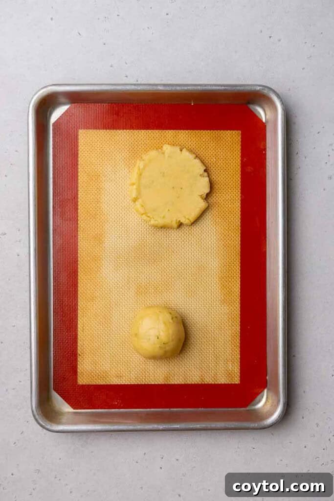 Zesty Island Chill Coconut Lime Cookies 11 Final arrangement of cookie dough before oven.