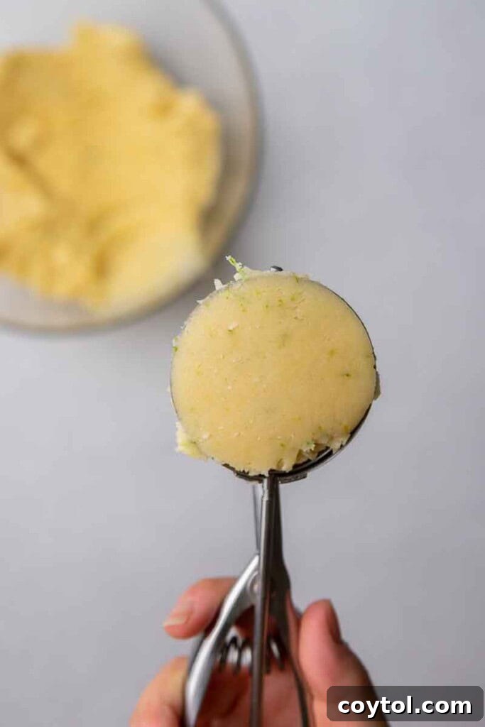 Zesty Island Chill Coconut Lime Cookies 7 Another view of the vibrant lime cookie dough.