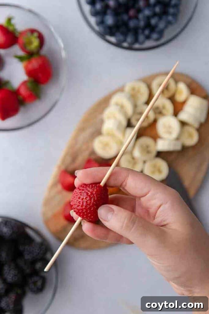 Strawberry on a skewer
