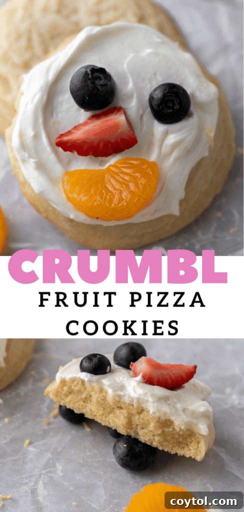 Fresh and Fruity Crumbl Cookie Pizzas 14 Homemade fruit pizza cookies, a perfect summer treat