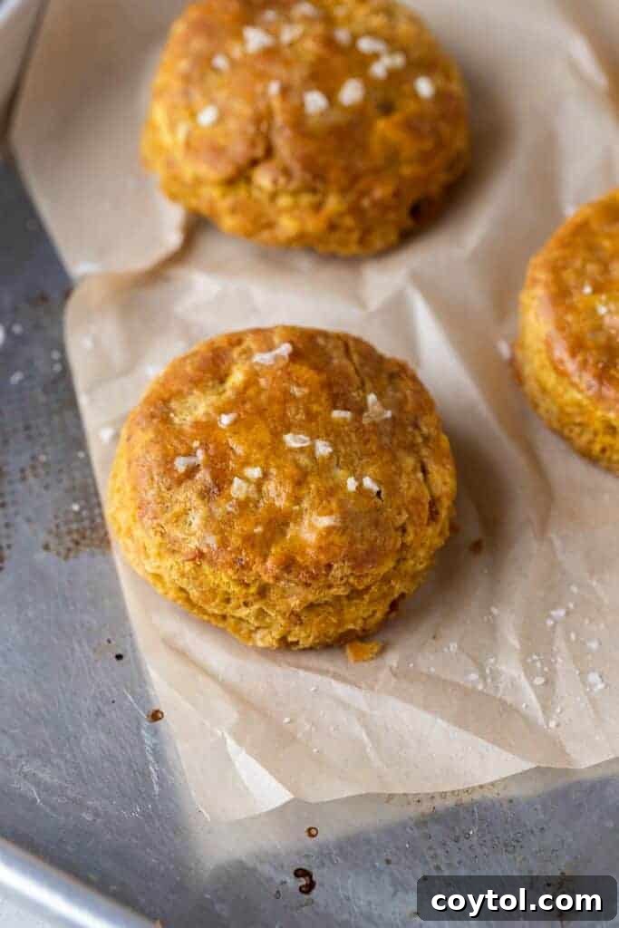Fluffy pumpkin biscuits for one or two