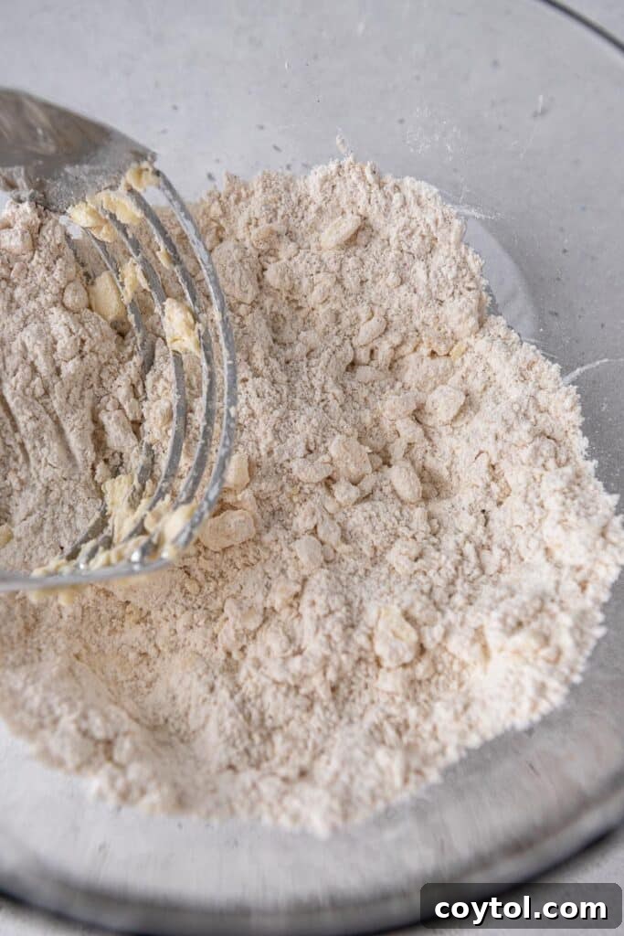 Pea-sized butter in flour