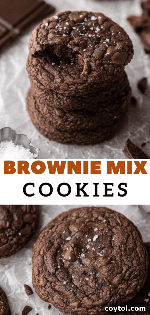 Decadent Crumbl Brownie Batter Cookies 21 Appetizing brownie mix cookies arranged on a cooling rack.