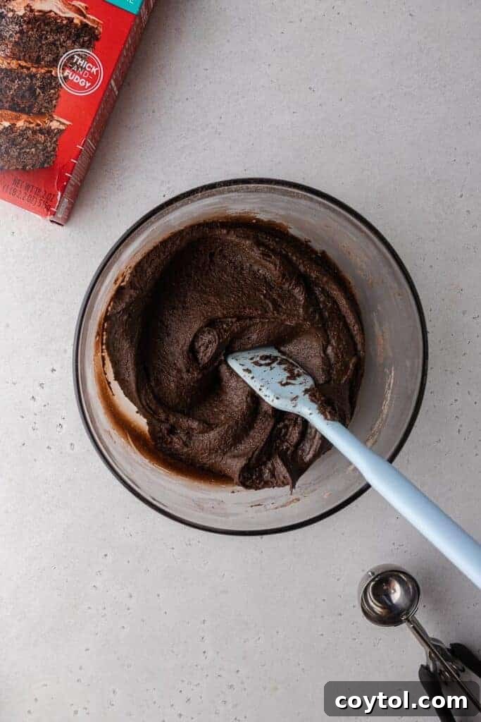 Decadent Crumbl Brownie Batter Cookies 8 Close-up of the finished Crumbl brownie batter cookie dough.