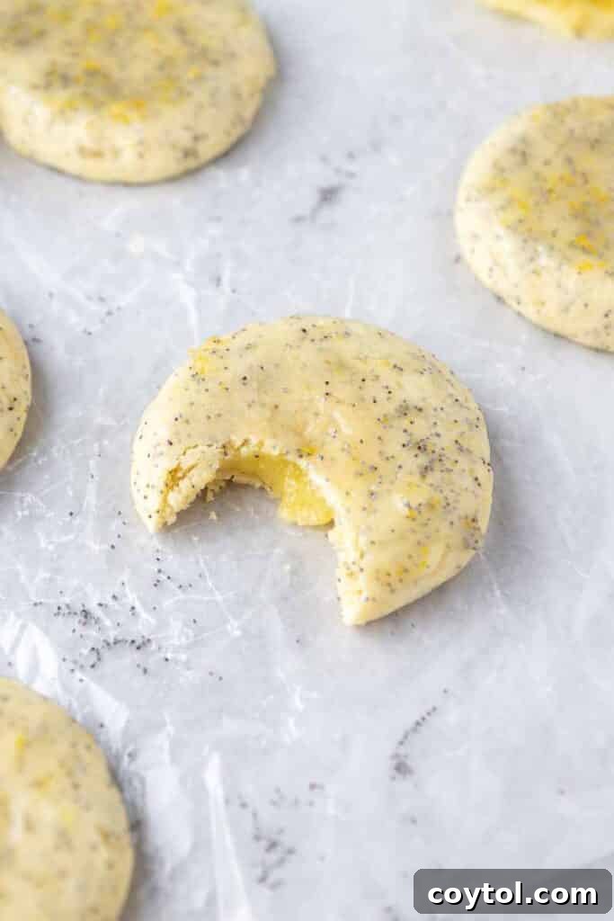 lemon curd stuffed cookies