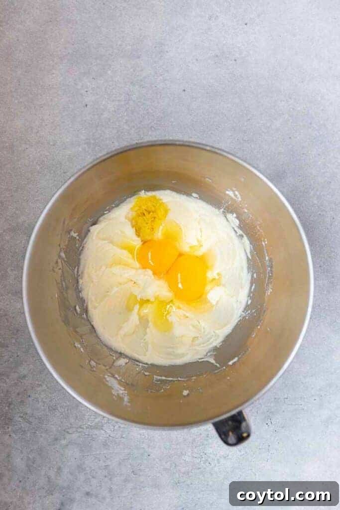 creamed butter and egg