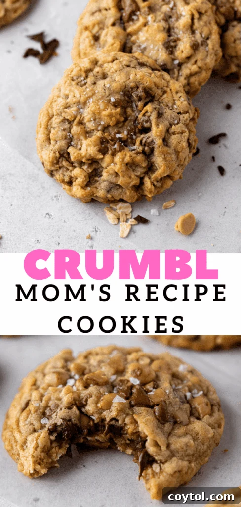 Easy homemade oatmeal peanut butter chip cookies recipe.