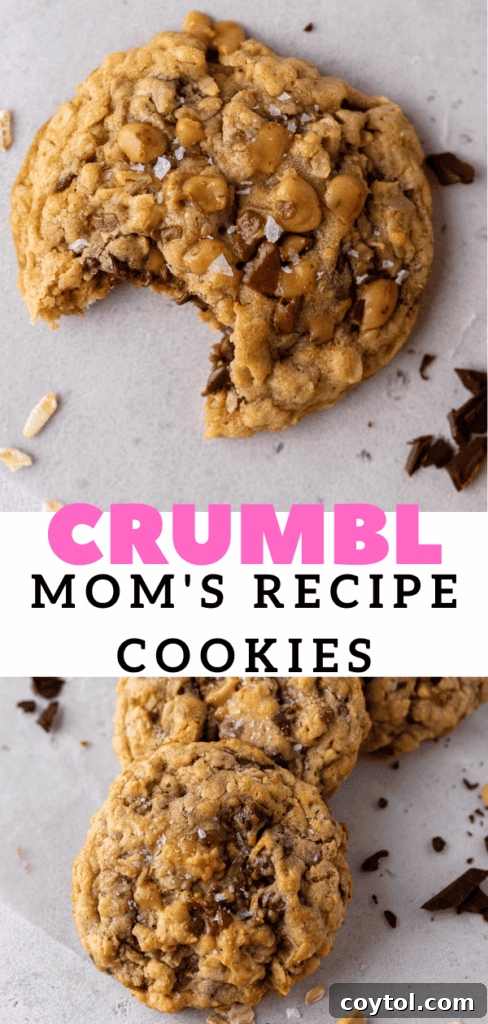Delicious Crumbl Oatmeal toffee cookies for a perfect treat.