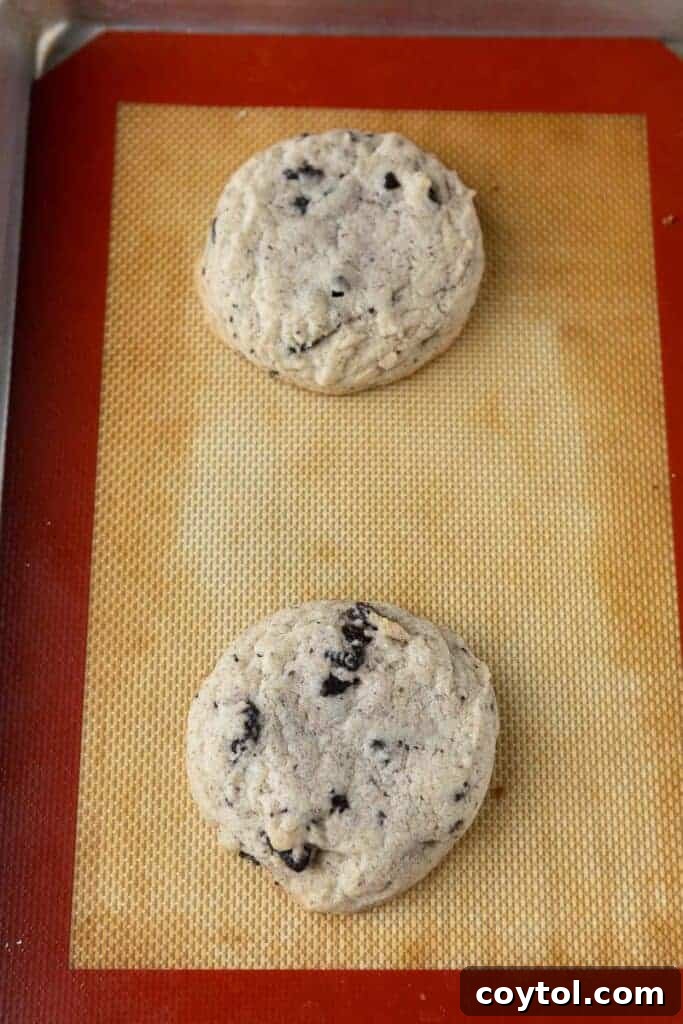 Creamy Cookies and Cream Milkshake Cookie 9 Baked oreo cookies