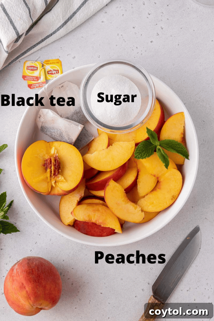 Peach iced tea ingredients