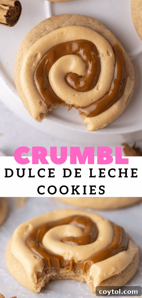 Crumbl dulce de leche swirl cookies