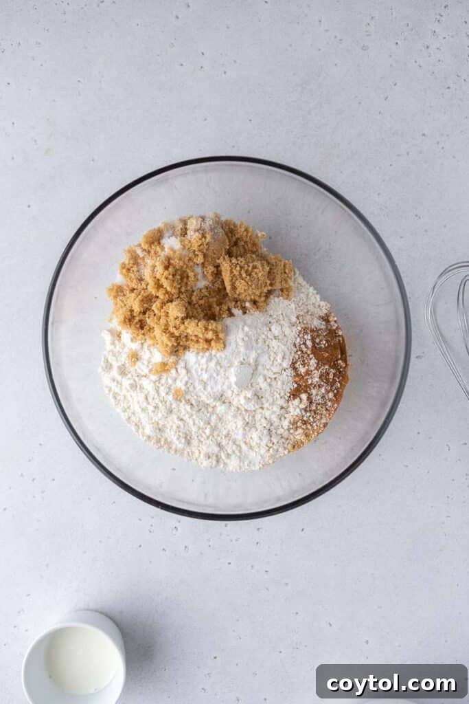 Dry ingredients in a bowl