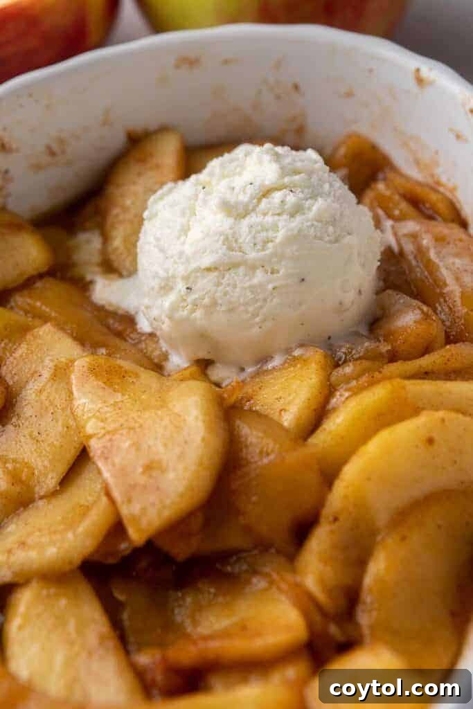 Delicious baked cinnamon apples served warm