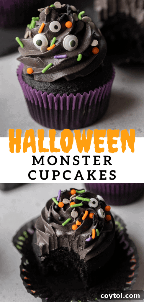 Spooky Black Velvet Monster Cupcakes 21 Spooky black velvet monster cupcakes recipe