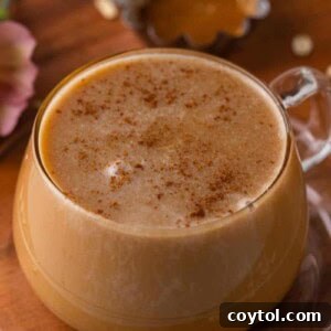 Golden Honey Oat Milk Latte: Hot or Iced 8 Honey oat milk latte Starbucks copycat coffee drink served in a glass mug