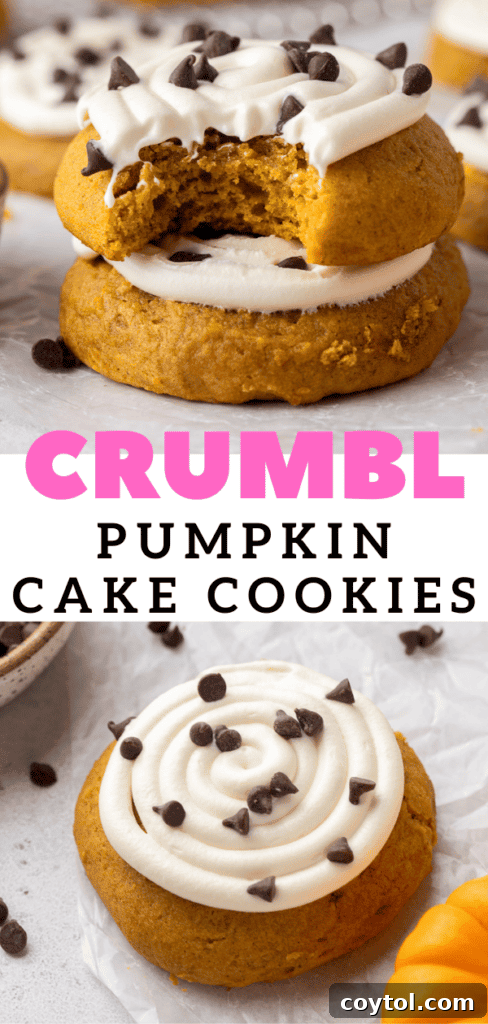 Crumbl pumpkin cake cookies for pinterest