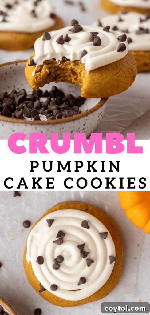 Crumbl pumpkin cake cookies for pinterest