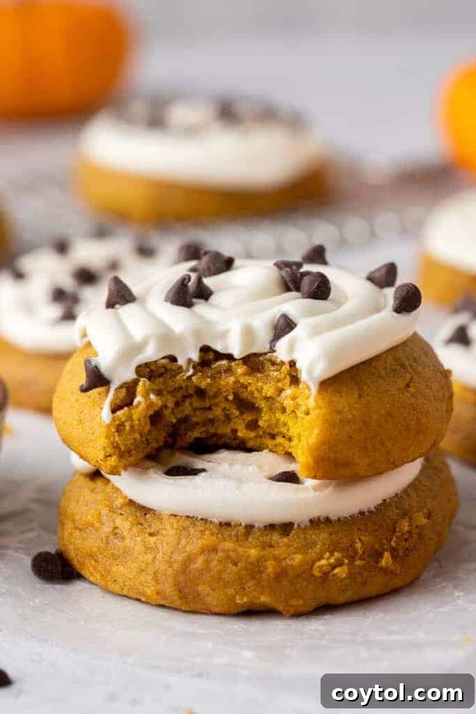 A batch of delicious Crumbl pumpkin cake cookies