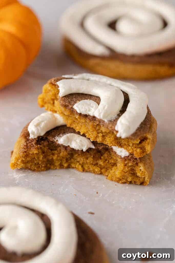 35 Irresistible Thanksgiving Desserts 13 Stacked Crumbl pumpkin swirl cookies