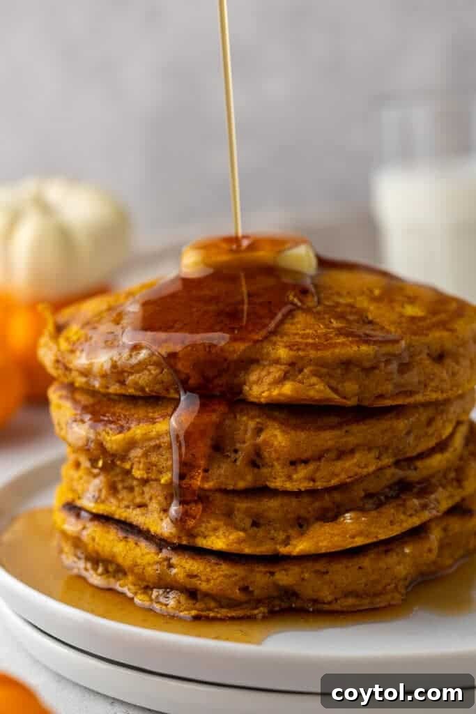 35 Irresistible Thanksgiving Desserts 34 Stack of pumpkin pancakes