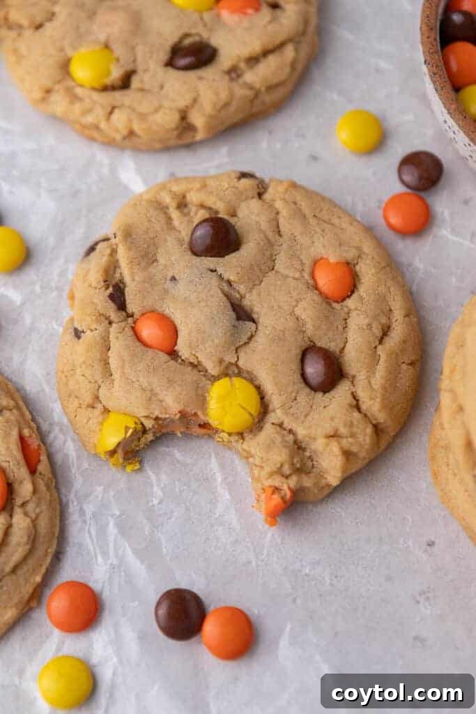 Crumbl peanut butter Reese's pieces cookies