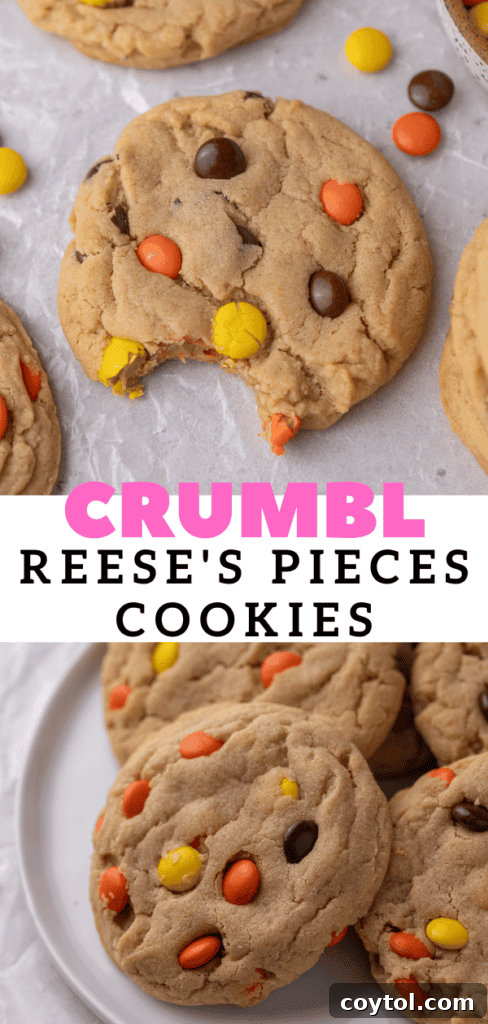 Crumbl peanut butter reese's pieces cookies