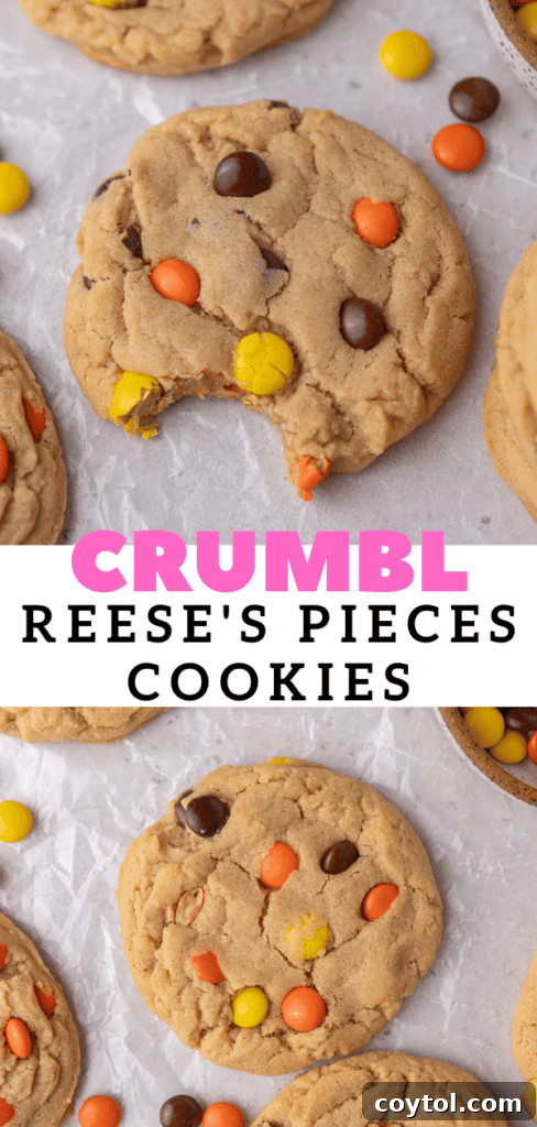 Crumbl peanut butter reese's pieces cookies