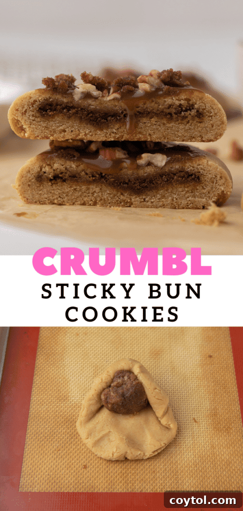 Crumbl Sticky bun cookies
