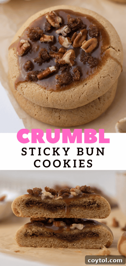 Crumbl Sticky bun cookies