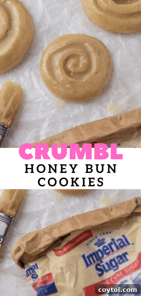 Crumbl Honey Bun Cookies: Sweet Perfection 16 Crumbl honey bun cookies on a rustic wooden board, perfect for sharing on Pinterest.