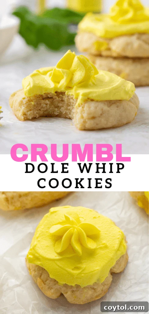 Crumbl Dole Whip Cookies - Vertical Pin Image 2