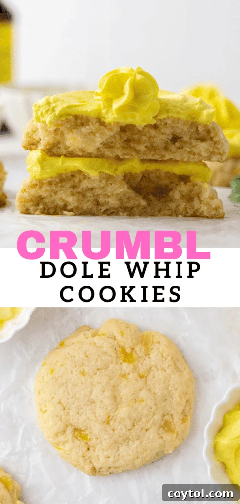 Crumbl Dole Whip Cookies - Vertical Pin Image 3