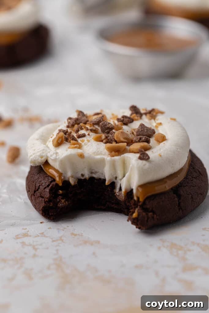 Irresistible Chilled Crumbl Heath Cake Cookies 11 Better than sex cookie with a bite taken out of it