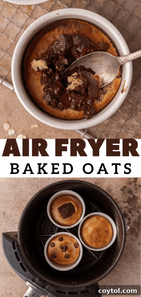 Air fryer baked oats