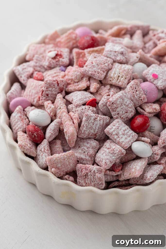 Valentine's day muddy buddies 