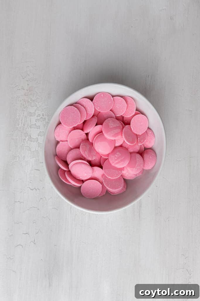 Pink candy melts