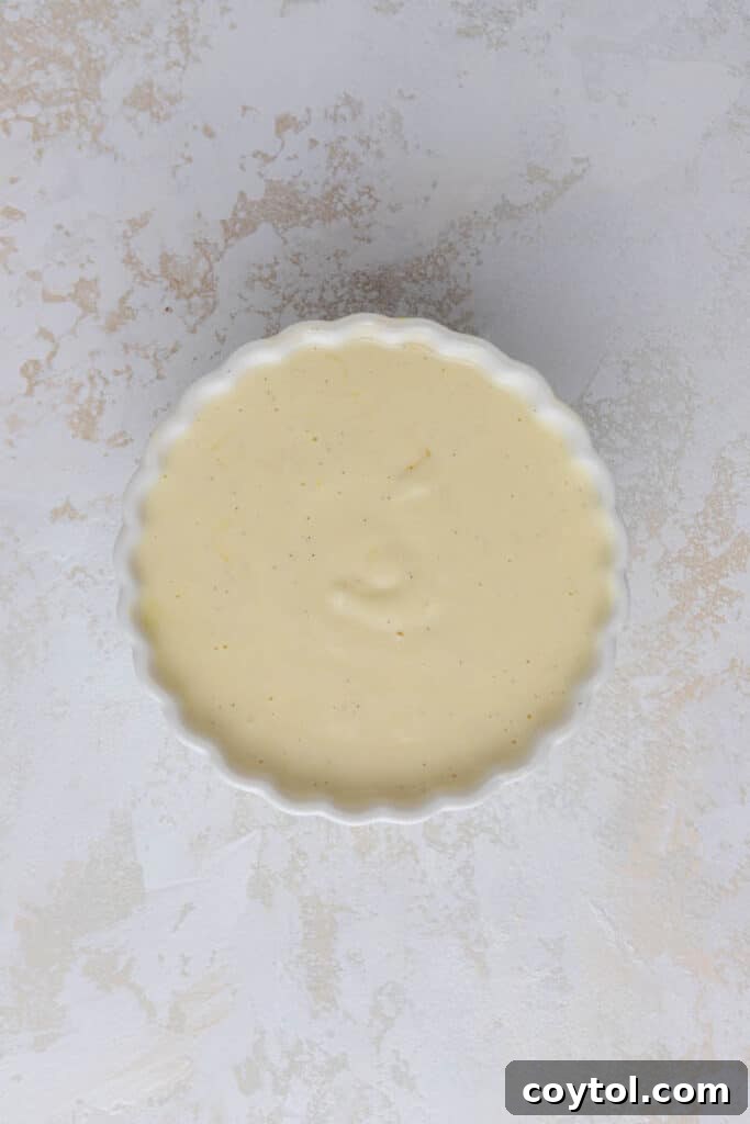 Wet ingredients in a bowl
