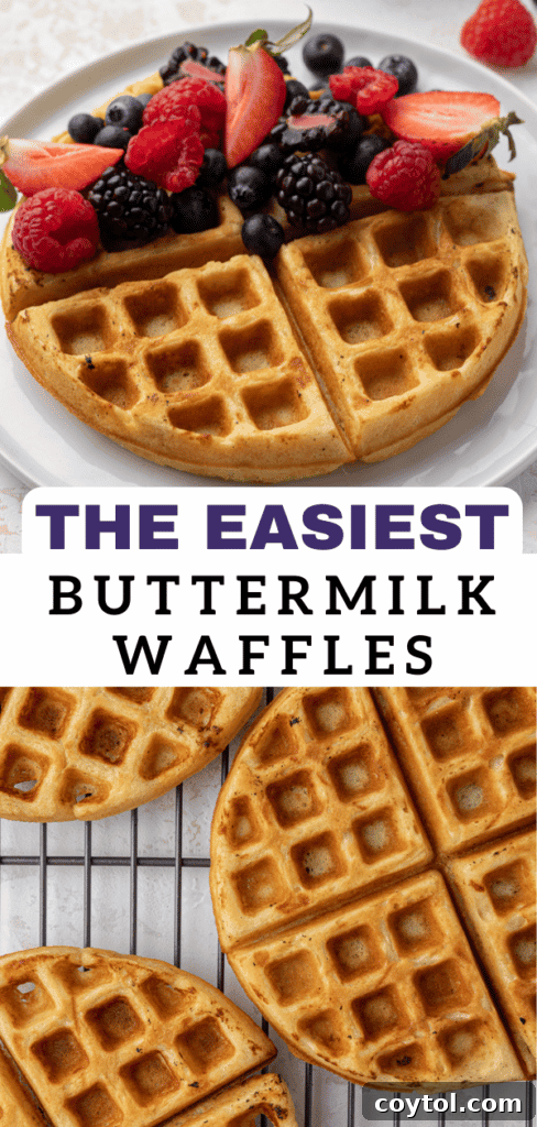 Buttermilk waffles with berries