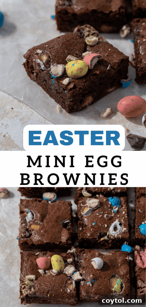 Easter mini egg brownies, a delightful holiday treat