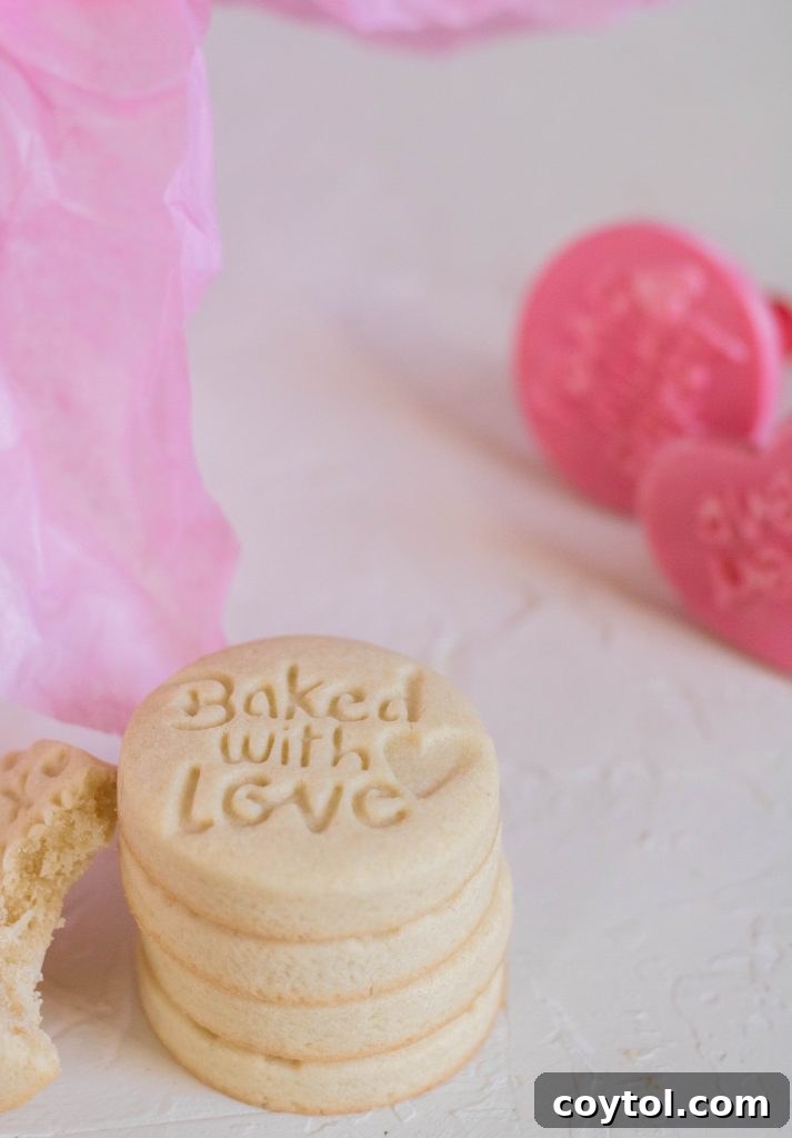 Valentine's Day Stamped Shortbread Cookies