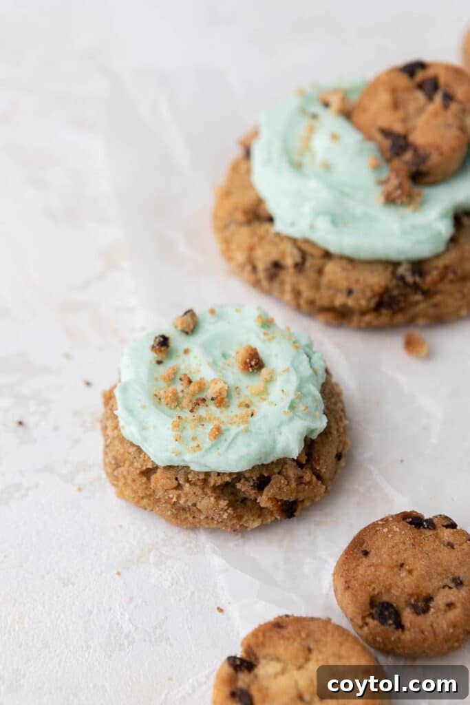 Mini Crumbl blue monster cookies