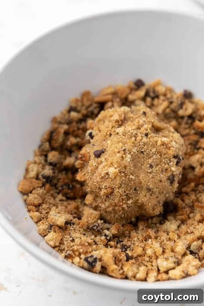 Cookies rolled in crushed cookies