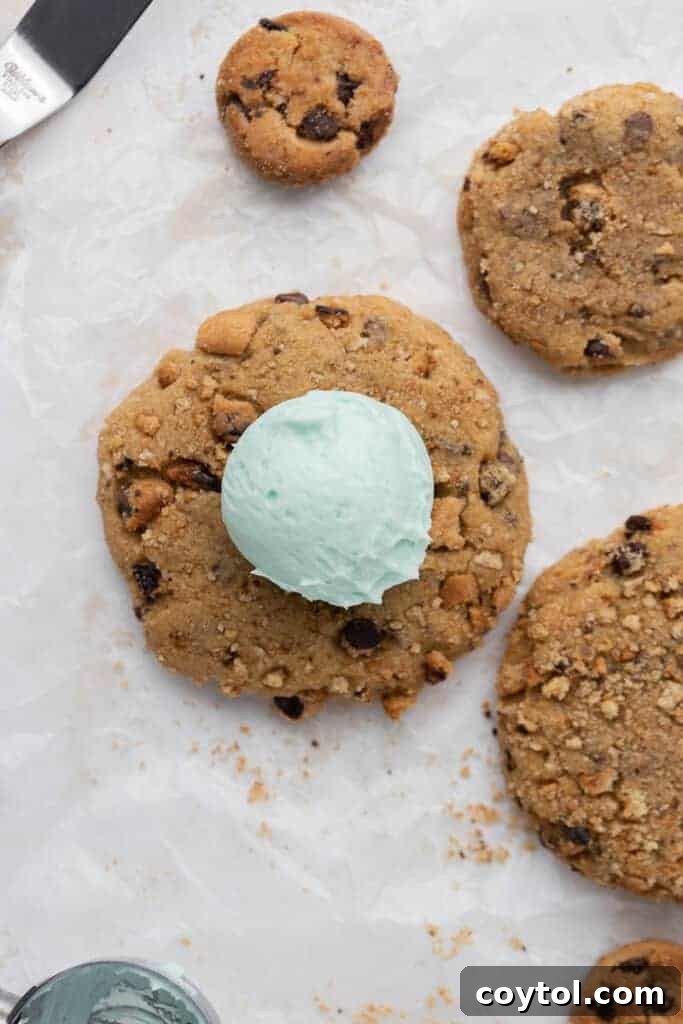 Blue monster cookies with frosting on top
